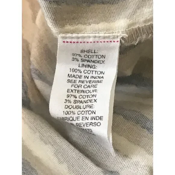 Free People Beige Blue Striped Sleeveless Mini Dress Womens 4 - Picture 11 of 11